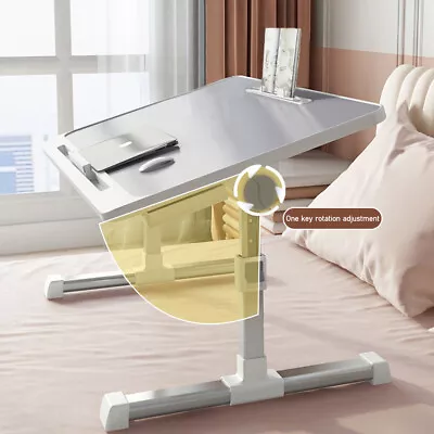 Folding Laptop Table Bed Tray Sofa Lap Desk Stand Height Adjustable Socket Tray • £21.94