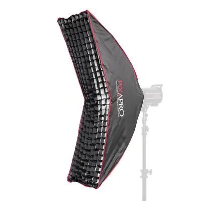 PIXAPRO 35x120cm (13.7 X47.2 ) Easy Open Arc Strip Umbrella Photo Studio Softbox • £109.99