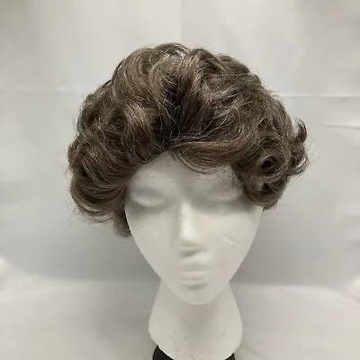 Vintage Marche' Wig Short Hair Curly 70s Light Brown And Blonde Dynel Adjustable • $16