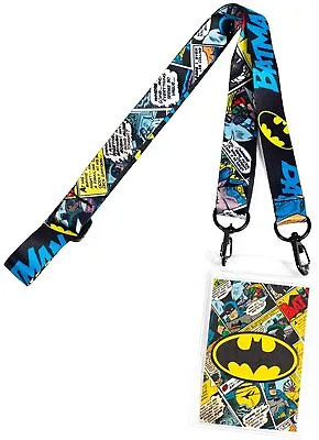 $9.95 • Buy Batman Comic Book Print Multi-Use Lanyard Clear ID Badge Holder