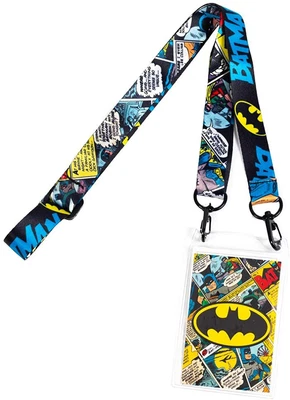 $9.95 • Buy Batman Comic Book Print Multi-Use Lanyard Clear ID Badge Holder