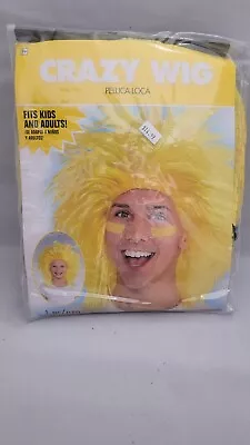 Yellow Crazy Wig Halloween Accessory Kid & Adult Size - NEW • $6.99