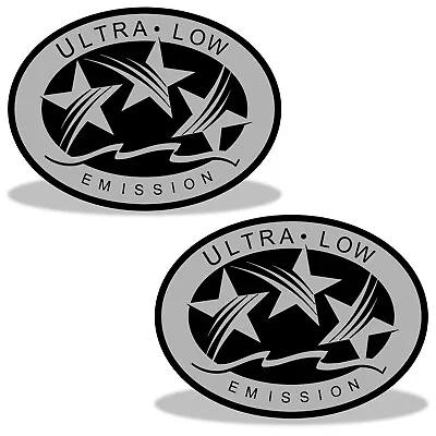 Ultra Low Emission 3 Star California DOT Outboard Graphic Sticker Decal - Silver • $19.95