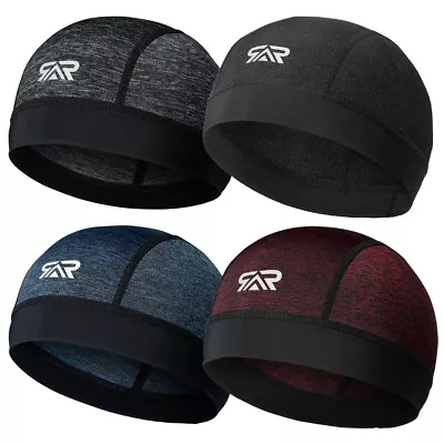 Moisture Sweat Wicking Cooling Bald Dome Skull Cap Helmet Liner Sport Beanie Hat • $8.99