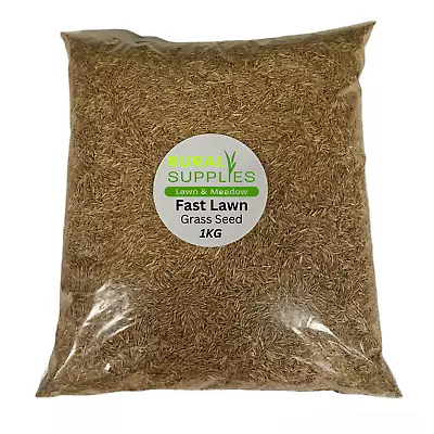  Fast Growing 1kg- Lawn Grass Seed -RAPID QUICK GROWTH NEW LAWNS PATCH & REPAIR • £13