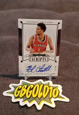 2014 Panini National Treasures Scripts /49 Michael Carter-Williams #SC-MCW Auto • $17.99