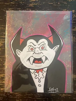 8x10 Hand Painted (Garbage Pail Kids / Dracula) Black Light - Pop Art • $9.99