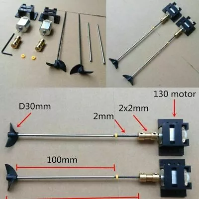 £7.03 • Buy Double Motors RC Boat Motor Drive 130 Motor Shaft Propellers DIY Model Ship Kits