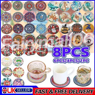 £9.89 • Buy Diamond Painting Coasters Coasters DIY Diamond Art Crafts Diamond Painting Kits