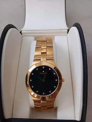 Movado Juro Men’s Goldstone Watch With Diamonds • $1100