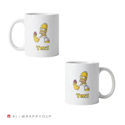 Personalised Homer Name Mug  Coffee Tea Cup Drink Mug 11oz The Simpsons • £7