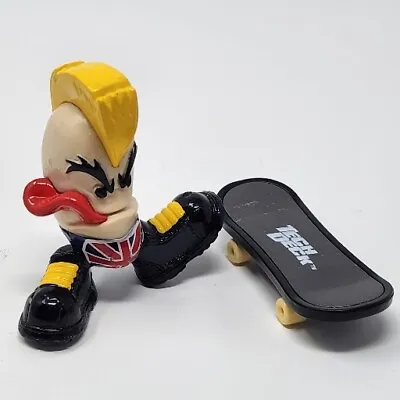 Rare Tech Deck Dude #62 Yellow Mohawk UK Punk Rocker W/ Black SkateBoard • $19.63