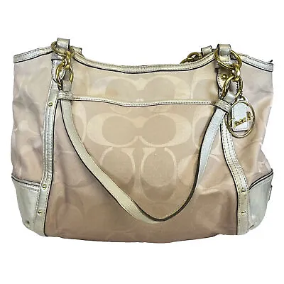Coach Handbag Alexandra Chain Shoulder Bag  #F22527 Champagne And Silver • $60