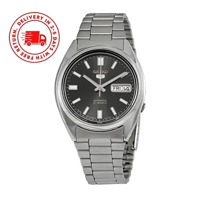 Seiko 5 Automatic Black Dial Silver Band SNXS79J1 Men's Watch Case 38 Mm Steel • $136.16