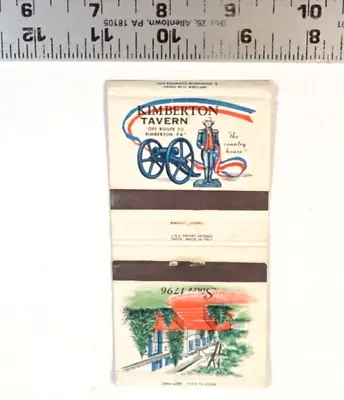 Matchbox Matchbook Kimberton Tavern PA The Country House Since 1796 Album Debris • $4.99