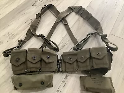 WWII M1 Garand Cartridge Belt Suspenders Clips Carlisle Kit M15 MORE! • $200