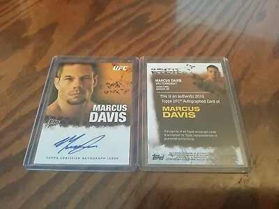 2010 Topps UFC Series 4 Autographed Card Marcus Davis #FA-MD Autograph Auto • $5.75