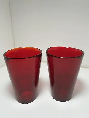 Yalos Casa Murano Red Tumbler Glasses (set Of 2) • $90