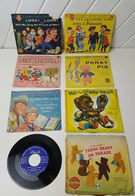 Lot Of 8 Vintage Golden Children's Records 45 Rpm 6  Records  1940s 1950s  • $29