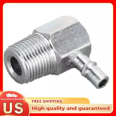 Intake Manifold Vacuum Fitting 90 3/8NPT-1/4 Hose Nipple Tube 4535Z New • $11.10