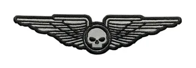 Reflective Skull Wings MC Patch (6.0 Inch -Iron On Sew On -PW5) • $8.99