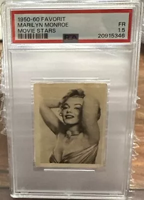 1950 Favorit Movie Stars ~ MARILYN MONROE RC ~ PSA 1.5 Fair Rare Card • $249.99