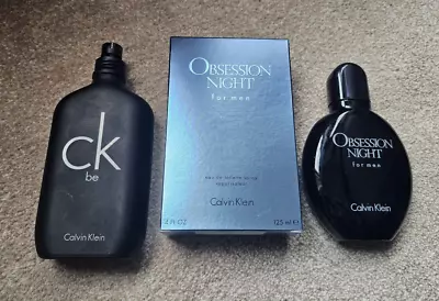 Calvin Klein Obsession Night For Men Empty Bottle & Box + CK Be • £5