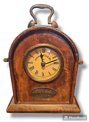 Vintage Colonial Clock Co. Estb. 1870 Mantel Wooden Clock 1870 Will Bain Decor • $69.99