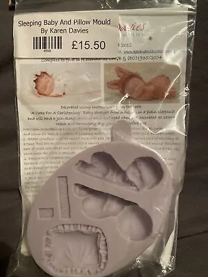 Sleeping Baby Mould With Pillow Christening Cake Top Fondant Icing • £5