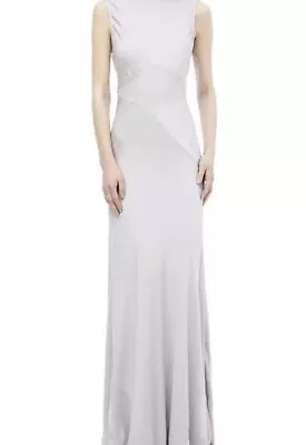 Ghost Hollywood Taylor Long Dress Gown Prom Bridesmaid Silver Size S Rrp £225 • £49