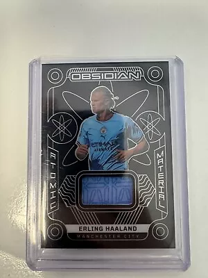 2022-23 Obsidian Erling Haaland Atomic Material Patch Manchester City 23 /199 • £3.20