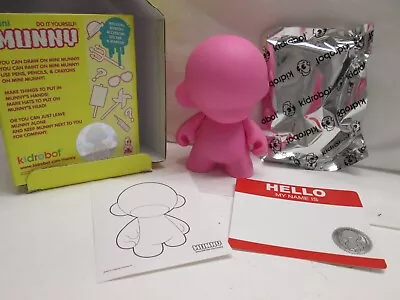 Kidrobot 4  Mini MUNNY PiNK DIY Rare Undisplay Do It Yourself Dunny • $14.99