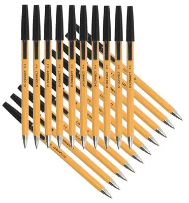 Q-Connect Ballpoint Pen Fine Black (Pack Of 20) 0.4 Ballpoint Black • £5.23