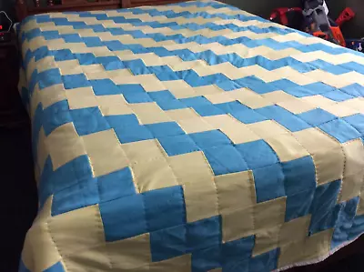 VTG  Handmade Quilt. 94x 94.  Signed And Dated 1982 Polyester Fabric  Quilt • $60