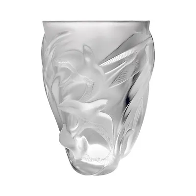 New Lalique Martinets Vase Crystal Brand New In Box #1230800 France Save$ F/sh • $4736.39