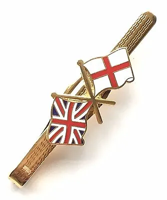 Gift Boxed GB Union Jack/England Friendship Enamel Crested Tie Slide (N134) • £14.50
