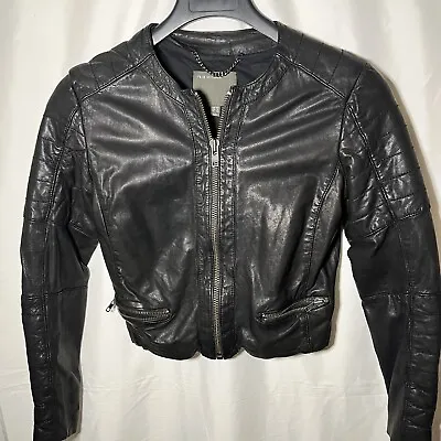 Authentic Muubaa U.S. Size 10 Quilted Leather Jacket • $49