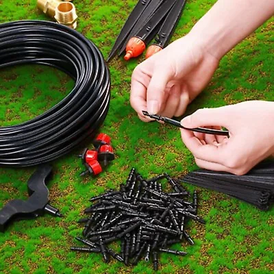 100x/kit1/4 Inch Straight Barbed Connectors Fitting Drip Irrigation Set • $10.16