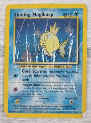 $40 • Buy Shining Magikarp 66/64 Neo Revelation Holo Rare Pokemon Card WOTC DAMAGED