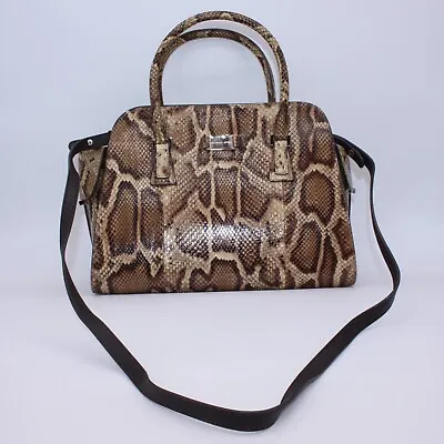 Michael Kors Gia Satchel Mumbay Python Molaus Natural Minor Defect New • $399.99