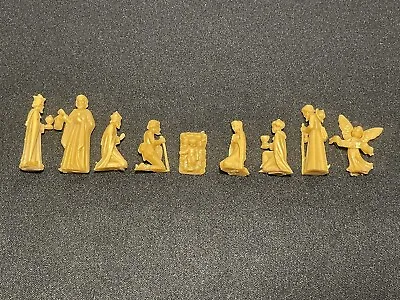 Vintage Miniature Nativity Figures 9 Pieces Plastic Baby Jesus Mary Joseph Kings • $10.79