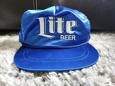 Vintage Miller Lite Beer Snapback Trucker Hat Cap Nylon Hat • $30