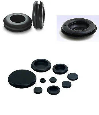 RUBBER GROMMETS 6 9 12 16 20 25 32 38 50mm 1/4 3/8 1/2 5/8 1  2  Inch Imperial • £1.99