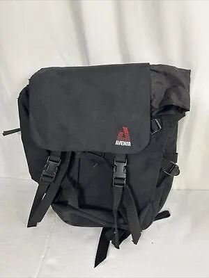 Vintage 90s Avenir Click-In Bike Saddle Pack Bag Black W/ Rail Bracket 12x10x4 • $15