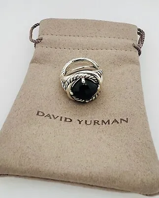 David Yurman .925 Sterling Silver Black Onyx Infinity Women's Ring Size 7 • $259.99