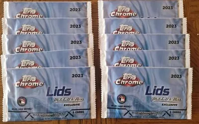 2023 Topps Chrome Mitchell & Ness Lids Exclusive Promo Pack Sealed MLB LOT OF 10 • $200