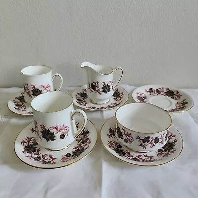 Paragon  Michelle  Tea Coffee Cup + Creamer + Sugar Bowl + Saucers 9 Piece Set • $69.99