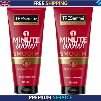 2X TRESemme Hydrate 1 Minute WOW Intensive Hair Treatment Hydrolysed Keratin & P • £6.24