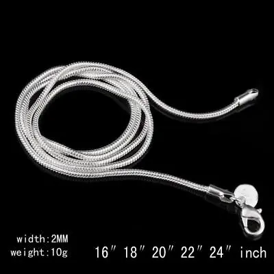 925 Sterling Solid Silver 6MM Snake Chain Mens Womens Necklace 16-24 Inch US * • $2.07