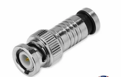 £3.75 • Buy CCTV RG59 Compression Connector BNC Coax Cable Crimp Male Plug For CCTV Cameras